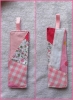 Marque page rose en patchwork