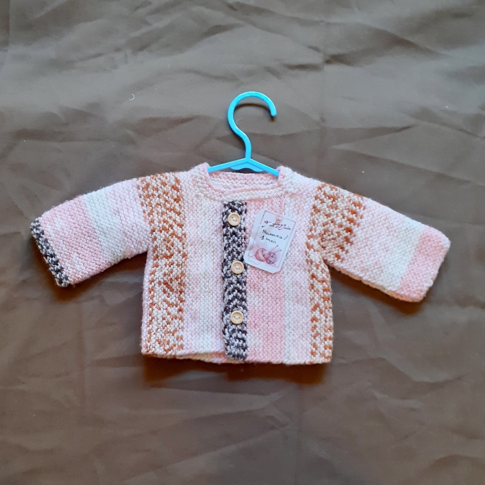 Gilet bébé - naissance / 1 mois. différents modèles.