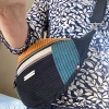 Sac banane velours côtelé 2 fermetures 