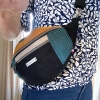 Sac banane velours côtelé 2 fermetures 