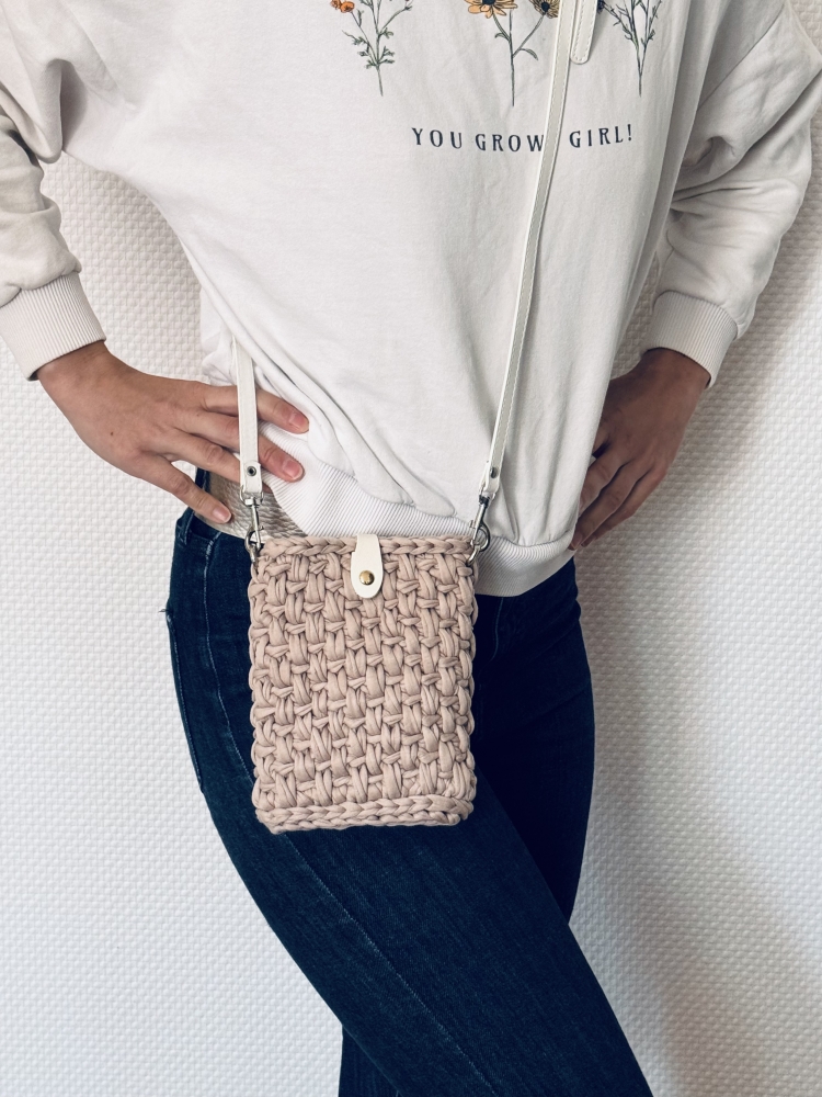 Sac bandoulière beige