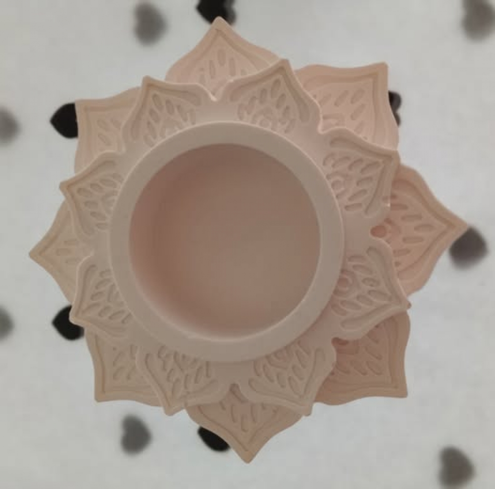 bougeoir lotus beige - Élégance et Sérénité