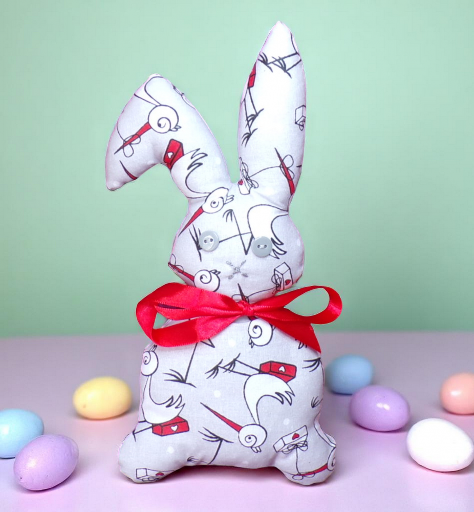 lapin de Pâques, cadeau, décoration de Pâques motif cigognes 