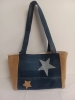 Grand sac en jute et jean
