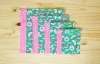 Lot de 4 sacs à vrac (2x S+M ou 2x L+XL), pochette réutilisable zéro déchet Melon, Pastèque, Cerise