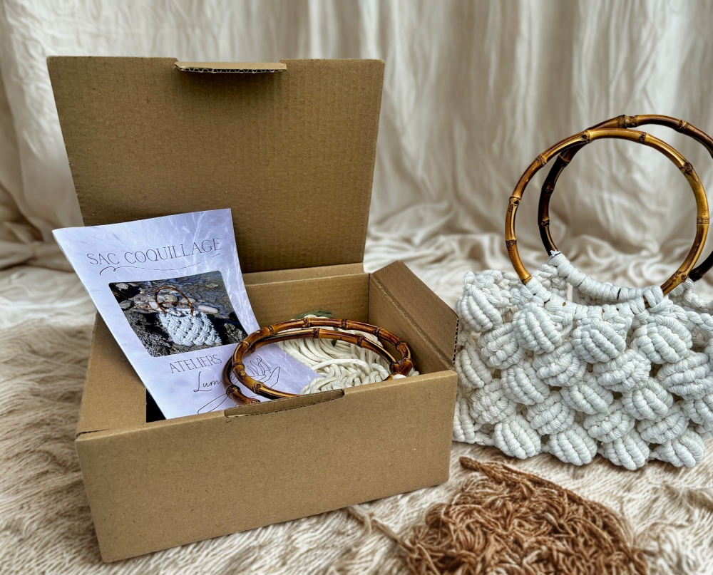 Box DIY - Sac macramé blanc