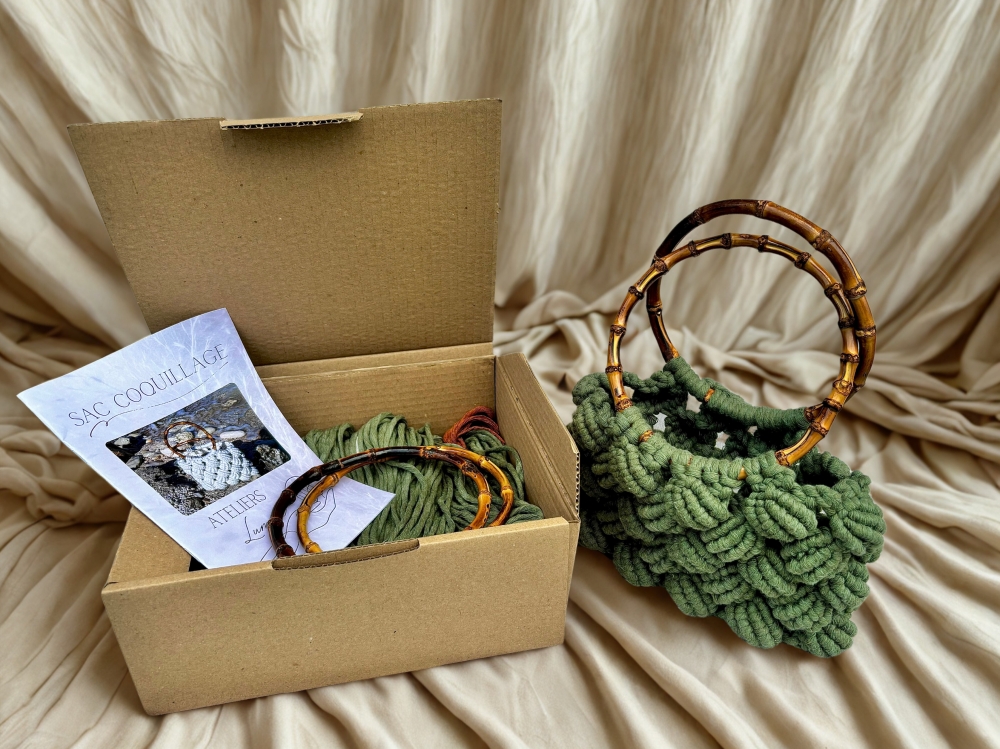 Box DIY - Sac macramé blanc