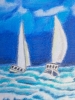 Bretagne 7, dessin original aux crayons de couleurs