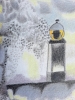 Tempête, dessin original aux crayons de couleurs