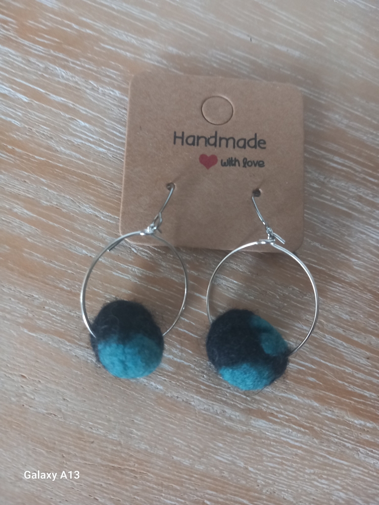 Boucles d'oreilles feutrée 