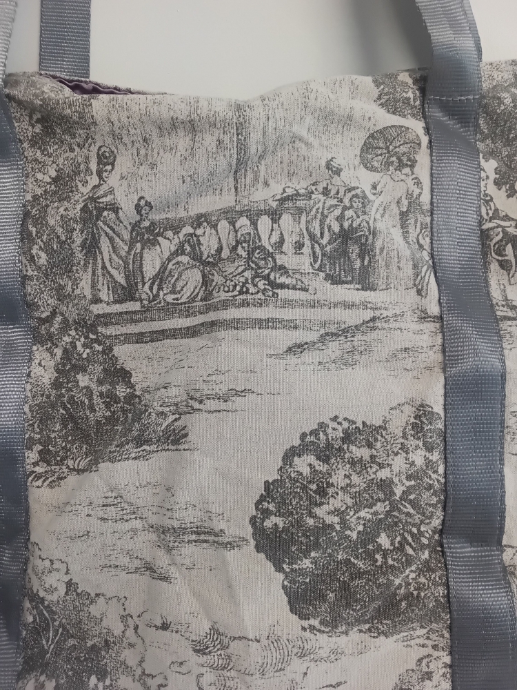 sac à main style toile de jouy