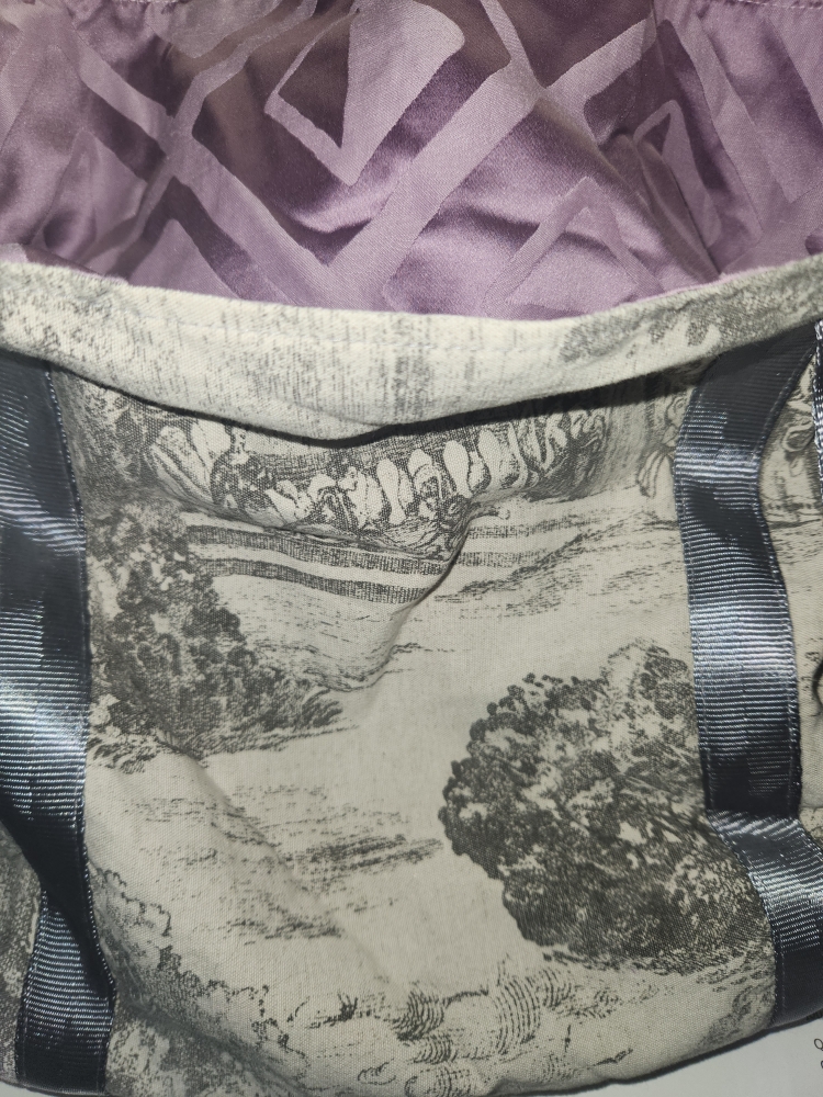 sac à main style toile de jouy