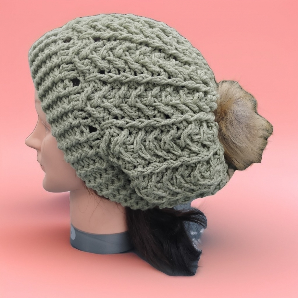 Bonnet rasta Merino vert