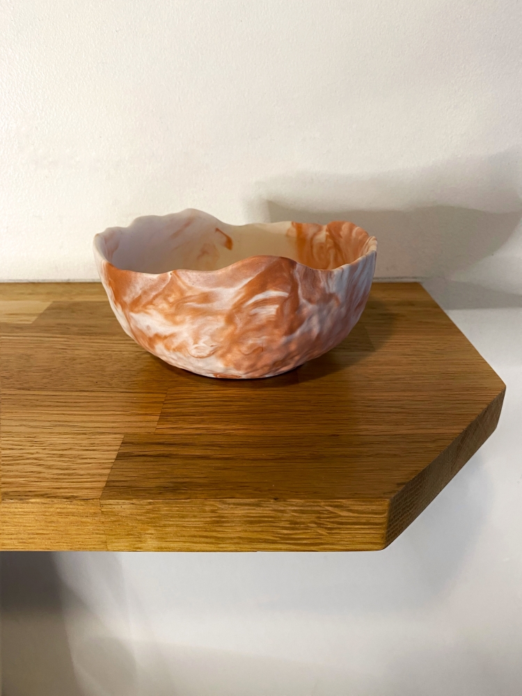 Bol vide poches \"L'exotique\" design irrégulier écoresponsable en Jesmonite