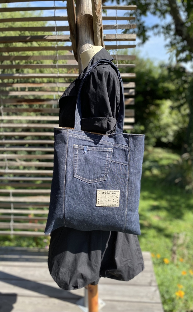 Sac porté épaule en jeans