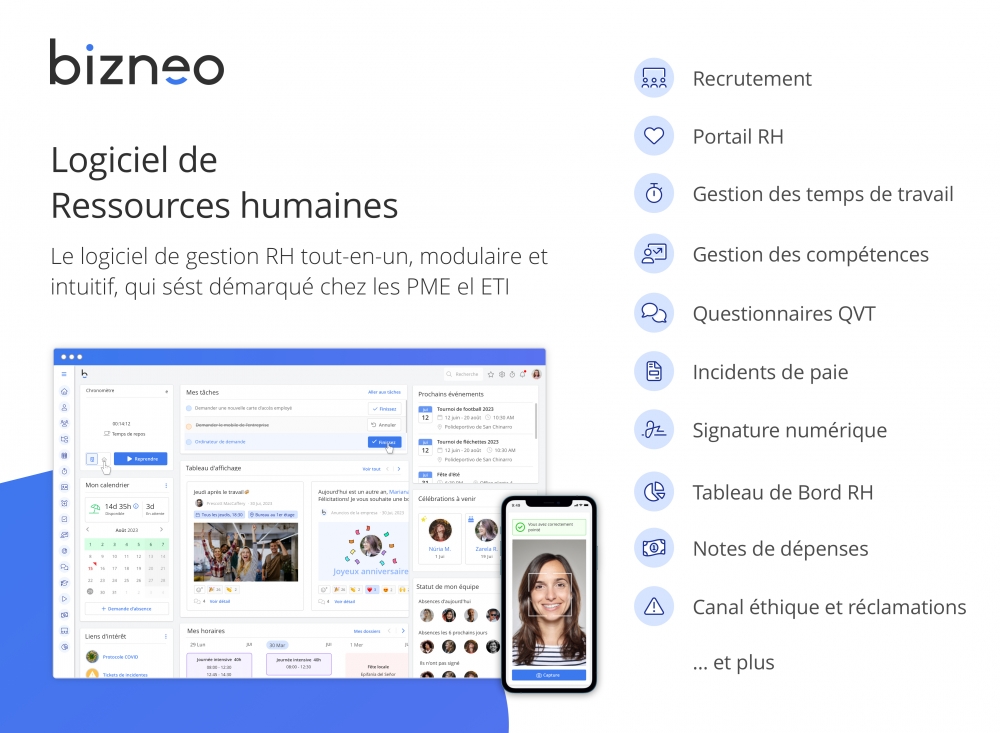 Bizneo HR suite - Logiciel RH complet