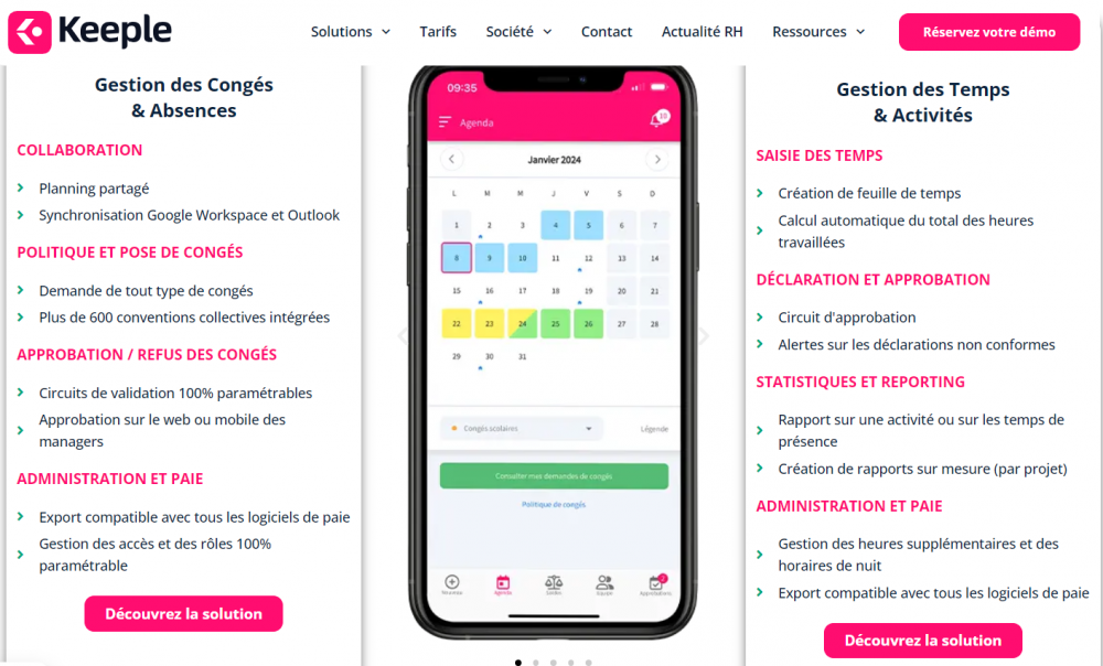 Gestion des congés/absences/temps