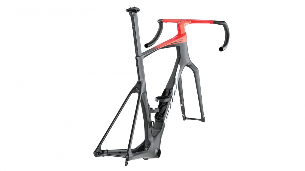 Cadre Route BMC BMC TEAMMACHINE R01 MOD CARBON BLACK NEON RED T.56 - Carbone - Taille 56 cm