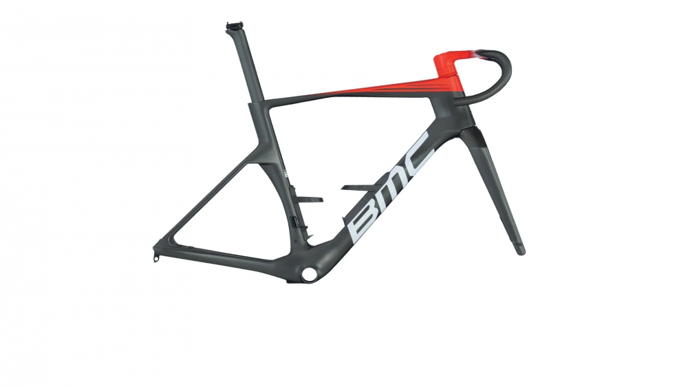 Cadre Route BMC BMC TEAMMACHINE R01 MOD CARBON BLACK NEON RED T.56 - Carbone - Taille 56 cm