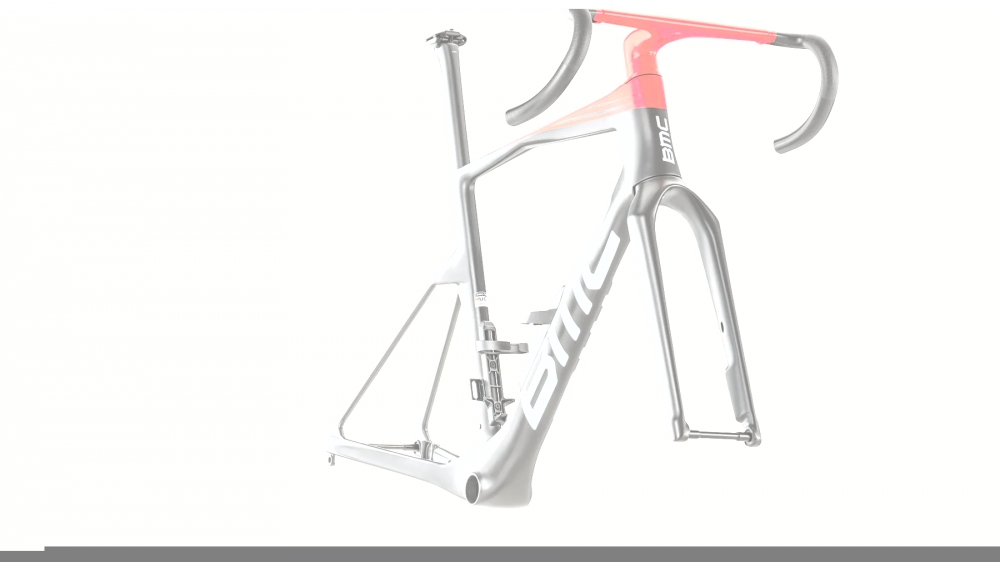 Cadre Route BMC BMC TEAMMACHINE R01 MOD CARBON BLACK NEON RED T.56 - Carbone - Taille 56 cm