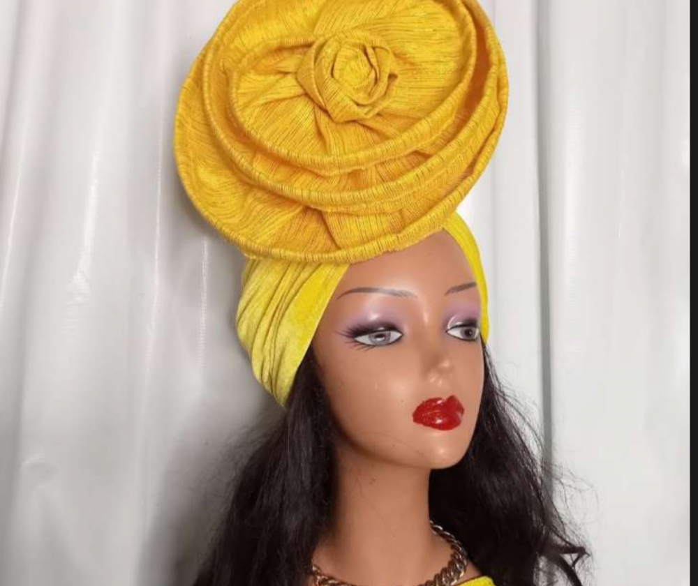 Stunning Yellow Headpiece