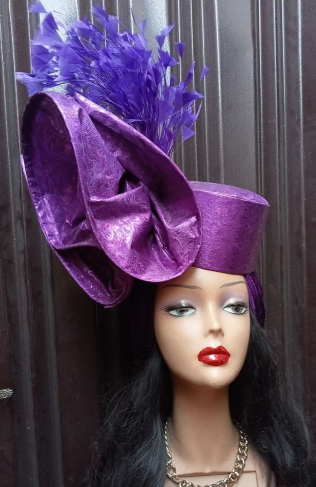 Purple Hat Fascinator