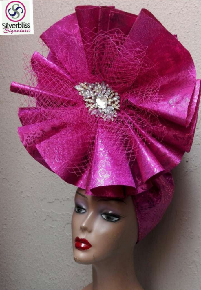 Gorgeous Pink Headwrap with Rhinestone detail