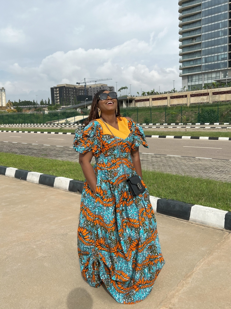 Vibrant Ankara Dress with Pockets