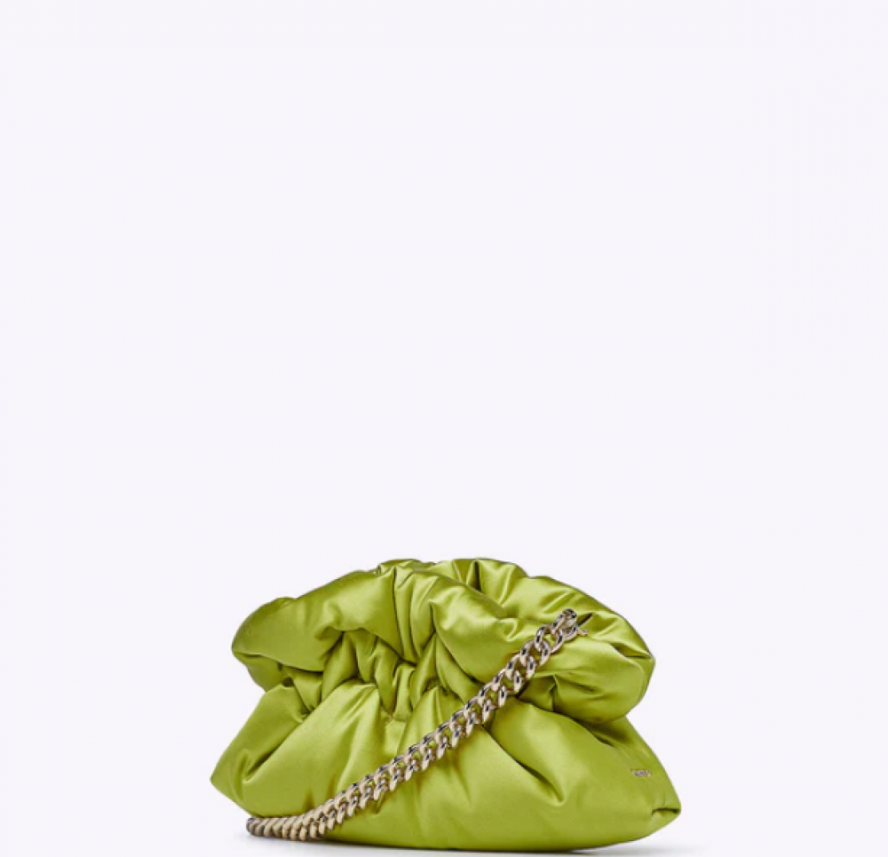 Rodo Lime Small Satin Soft Clutch