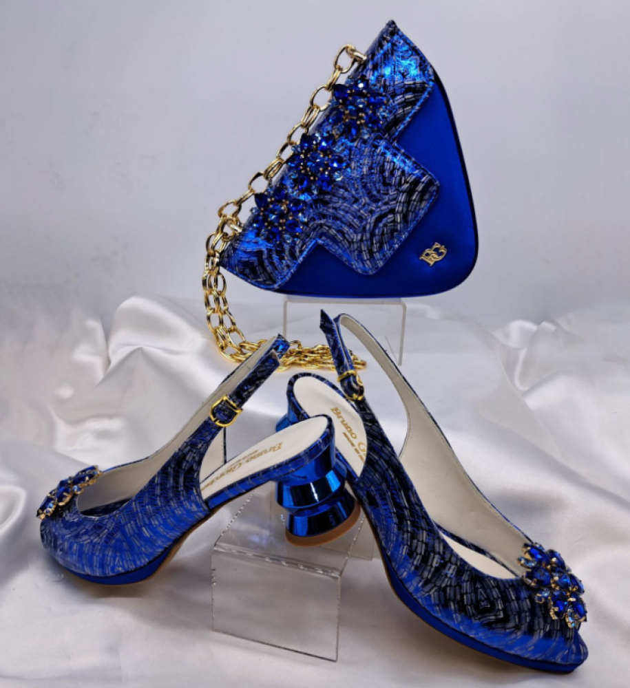 Royal Blue Shoe and Bag Set