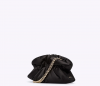 Rodo Black Small Satin Soft Clutch