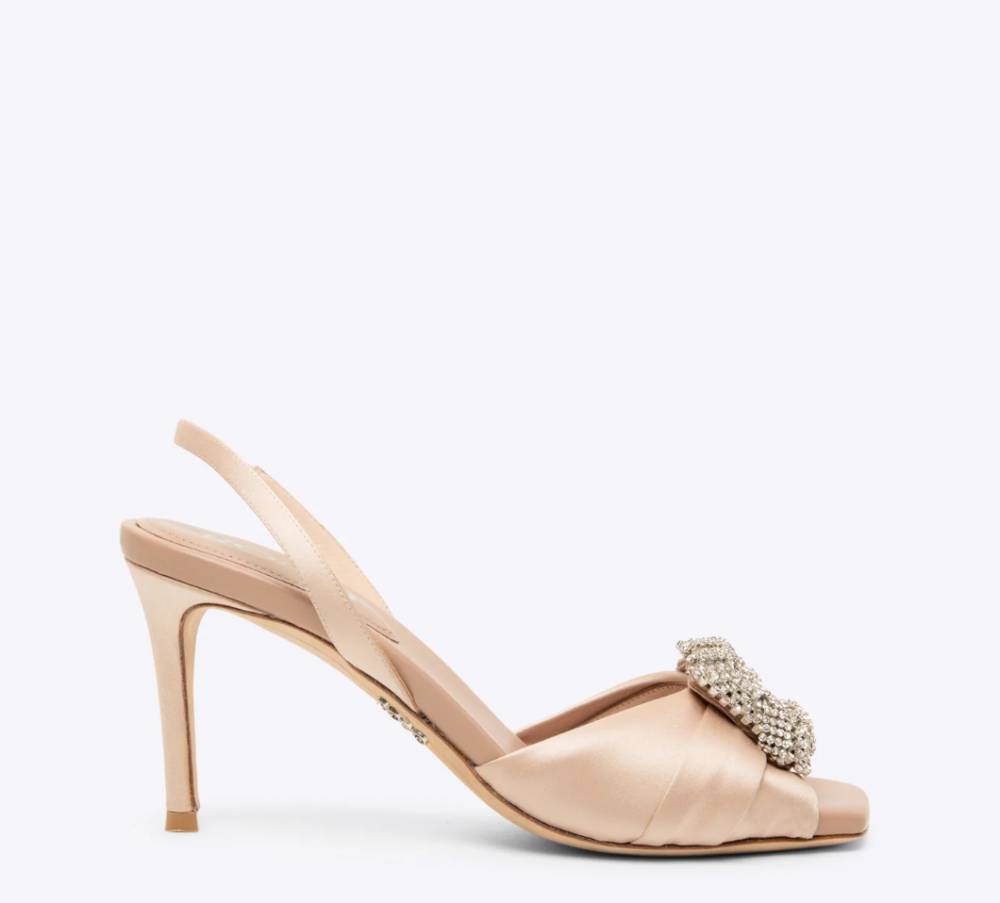 Rodo Satin Sandal - Blush 