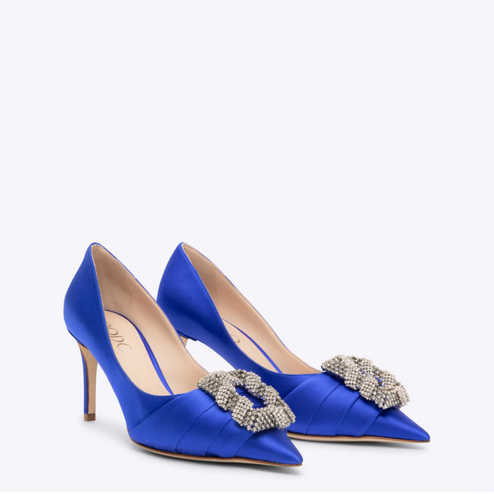 Rodo Satin Pump - Royal Blue