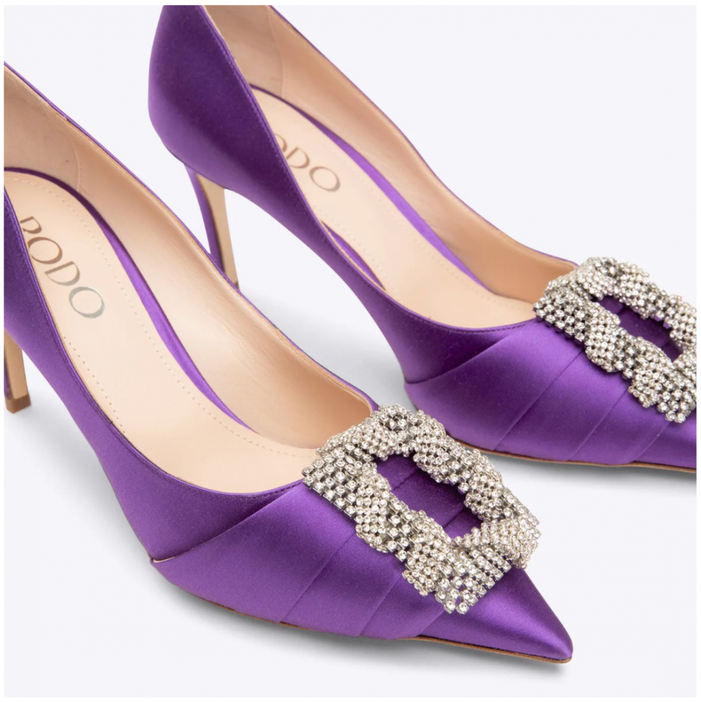  Rodo Satin Pump - Purple