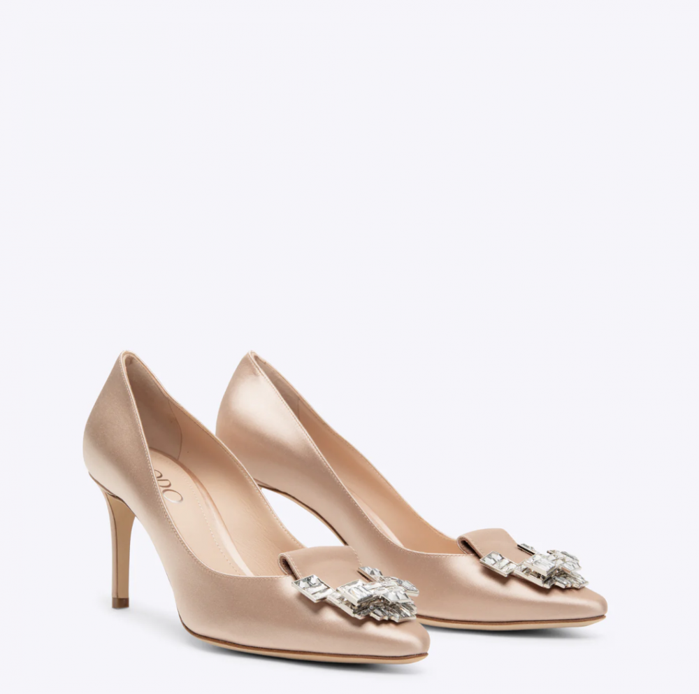 Rodo Satin Pump - Blush 