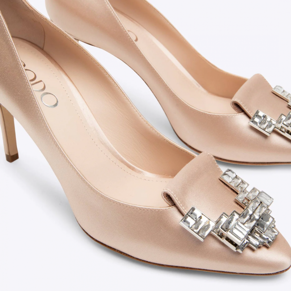 Rodo Satin Pump - Blush 