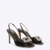 Rodo Satin Sandal - Black