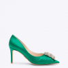 Rodo Satin Pump - Green