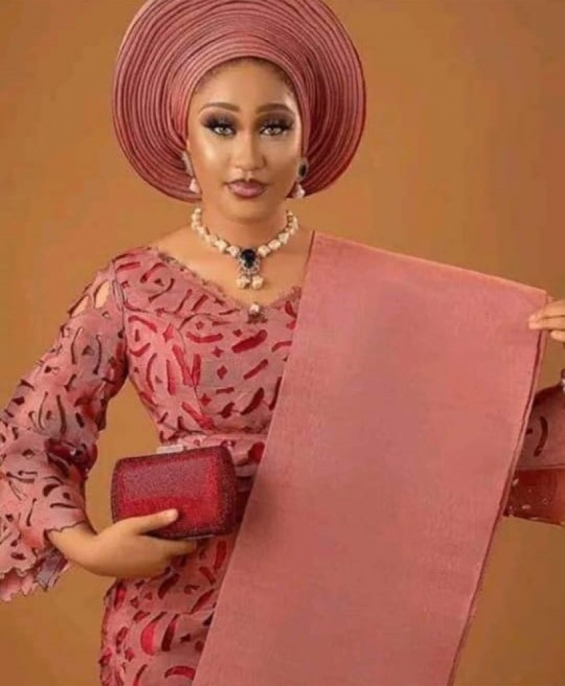 Olaide Pink Bridal Asooke Set