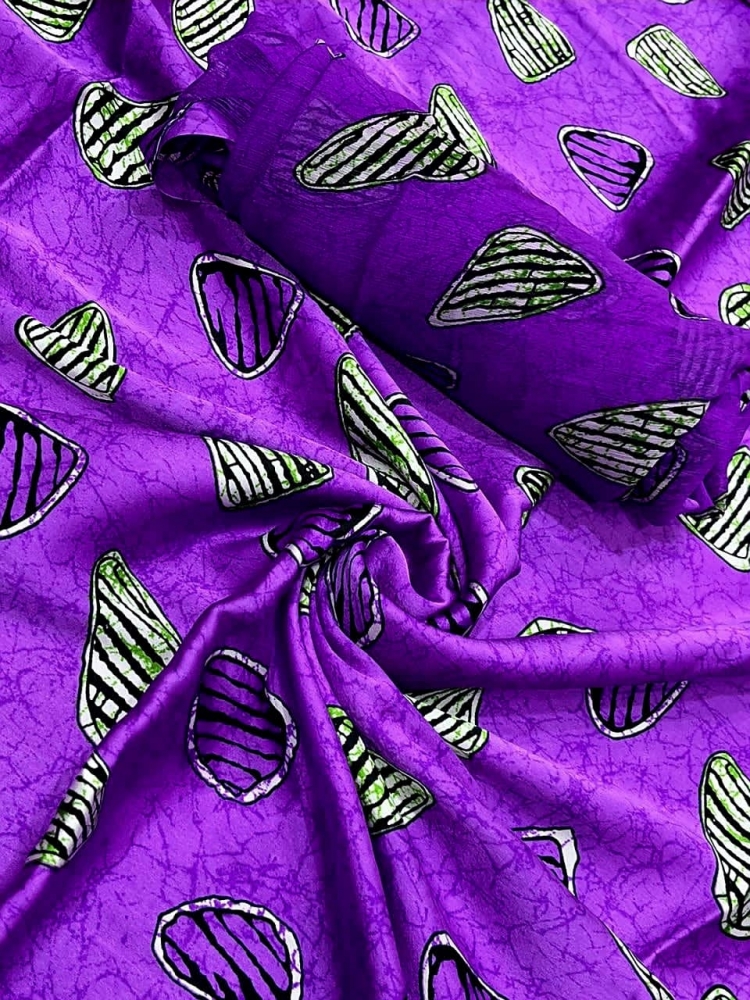 Adire Silk & Chiffon Fabric