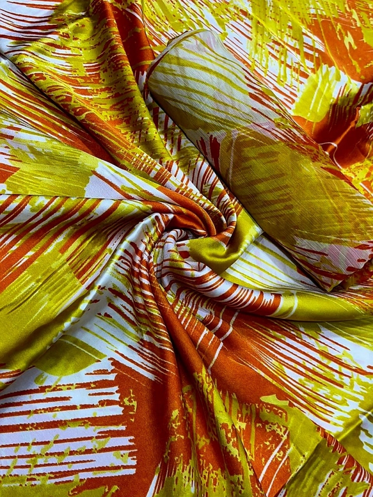 Adire Silk & Chiffon Fabric