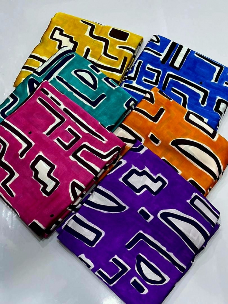 Adire Silk & Chiffon Fabric