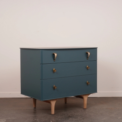 Commode en bois peint 3 tiroirs vintage