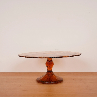 Plat à tarte verre ambré