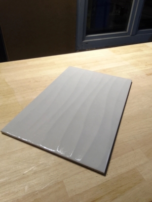 Carreaux Marazzi gris ondulés