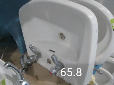 Évier blanc + 2 robinet