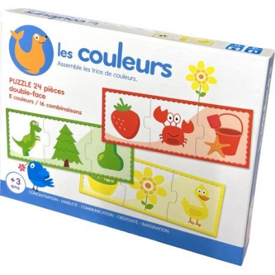 Boîte de jeux Les couleurs 7 puzzles + 3 ans