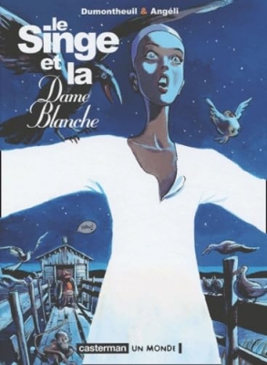 Le singe et la dame blanche