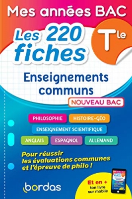 Mes années Bac - Les 200 fiches Enseignements communs Tle - Les 200 fiches Enseignements communs Terminale