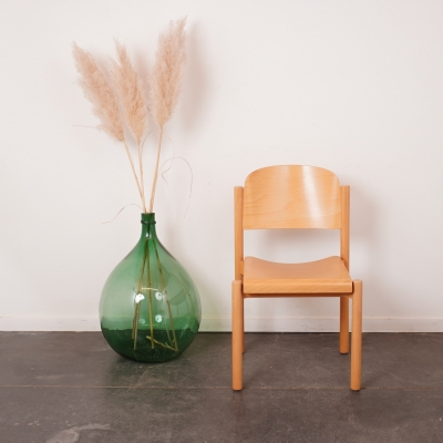 Chaise en hêtre HILLER vintage